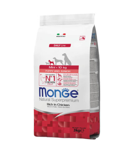 MONGE – hrana za mini štence i juniore bogata piletinom (3kg)