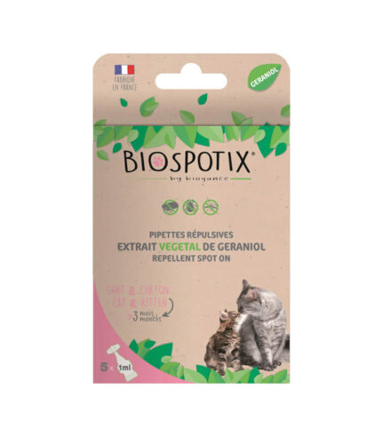 BIOGANCE Biospotix Cat Spot-On ampule protiv buva, krpelja i komaraca (5×1ml)
