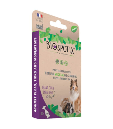 BIOGANCE Biospotix Dog Spot-On ampule protiv buva, krpelja i komaraca za velike pse (L, preko 20 kg) (3×3ml)