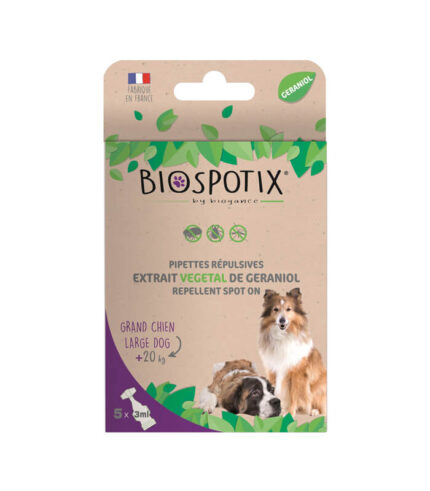 BIOGANCE Biospotix Dog Spot-On ampule protiv buva, krpelja i komaraca za velike pse (L, preko 20 kg) (3×3ml)