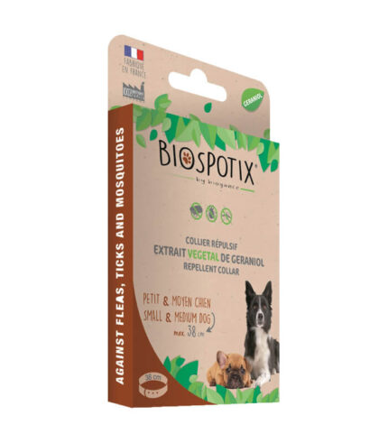 BIOGANCE Biospotix ogrlica za male i srednje pse protiv buva, krpelja i komaraca (do 38cm)