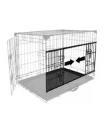 DUVO+ Pet Kennel Ninja Edition Foldable dog bench - sklopivi metalni kavez za pse sa kliznim vratima 2