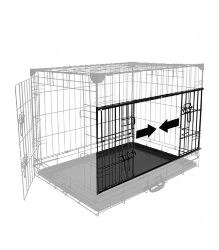 DUVO+ Pet Kennel Ninja Edition Foldable dog bench - sklopivi metalni kavez za pse sa kliznim vratima 2