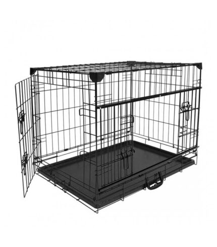 DUVO+ Pet Kennel Ninja Edition Foldable dog bench - sklopivi metalni kavez za pse sa kliznim vratima