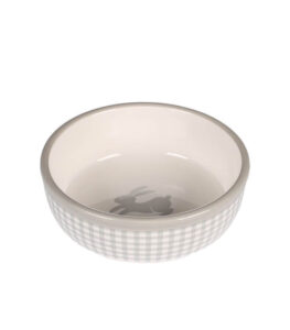 FLAMINGO - činija za hranu i vodu Mylo (okrugla, svetlosiva-bela)