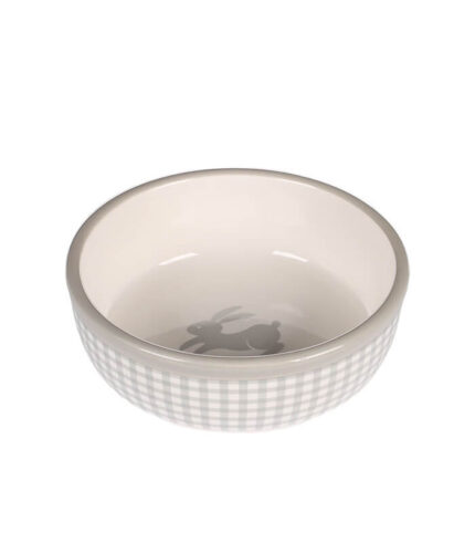 FLAMINGO - činija za hranu i vodu Mylo (okrugla, svetlosiva-bela)