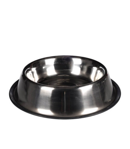 FLAMINGO - činija za hranu i vodu Thorgan (okrugla, srebrna) 2330 ml (25 cm)