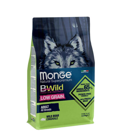 MONGE BWild Low Grain Adult Dog Wild Boar - low grain hrana za odrasle pse sa mesom divlje svinje 2-5kg