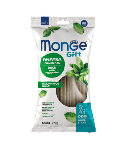 MONGE Gift Dental Medium & Maxi Duck - dental štapići sa nanom (270g)