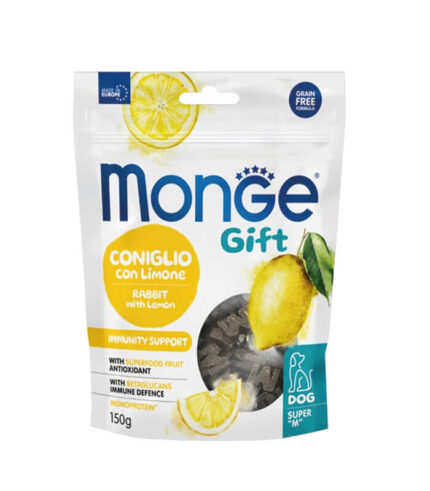 MONGE Gift Immunity Support Dog Rabbit - funkcionalne grickalice sa zecom i limunom (150g)