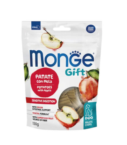 MONGE Gift Sensitive Digestion Dog Potatoes & Apple - voćni čips za osetljivu digestiju (150g)