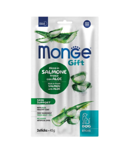 MONGE Gift Skin Support Salmon - štapići sa lososom i aloe verom (45g)
