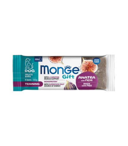 MONGE Gift Training Dog Duck - voćne pločice sa patkom i smokvom (100g)