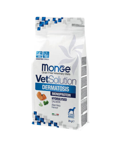 MONGE VetSolution Dermatosis Canine - dijetetska hrana za pse za podršku funkciji kože kod dermatoza i prekomernog opadanja dlake 2kg
