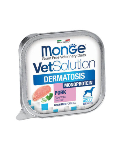 MONGE VetSolution Dermatosis Monoprotein Pork – dijetetska vlažna hrana za pse za podršku funkciji kože (150g)