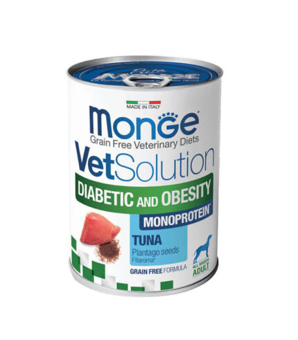 MONGE VetSolution Diabetic And Obesity Monoprotein (tuna) - dijetetska hrana za pse za regulaciju glukoze i redukciju telesne težine (400g)