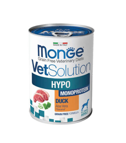 MONGE VetSolution Hypo Monoprotein (duck) - dijetetska vlažna hrana za pse za smanjenje intolerancija na sastojke i hranljive materije (400g)