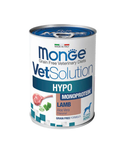 MONGE VetSolution Hypo Monoprotein (lamb) - dijetetska vlažna hrana za pse za smanjenje intolerancija na sastojke i hranljive materije (400g)