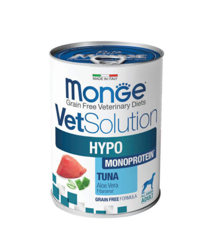 MONGE VetSolution Hypo Monoprotein (tuna) - dijetetska vlažna hrana za pse za smanjenje intolerancija na sastojke i hranljive materije (400g)
