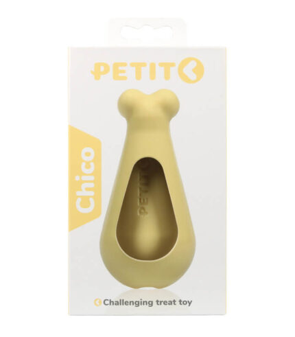 PETIT Treat Toy Chico Yellow - gumena interaktivna igračka za pse sa otvorom za poslastice (žuta)