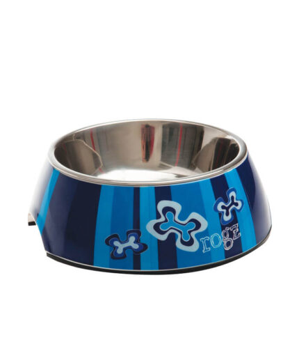 ROGZ Melamine Bowlz Small Indigo Bones - činija za pse sa inox posudom (plava)