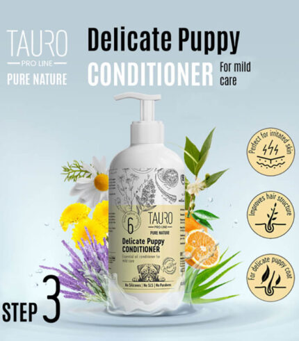 TAURO - Pure Nature Delicate Puppy Conditioner - gentle coat regenerator za štence (Step 3) (400 ml)