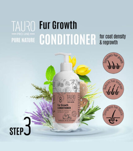 TAURO - Pure Nature Fur Growth Conditioner - gentle coat regenerator za rast i gustinu dlake kod pasa i mačaka (400 ml)