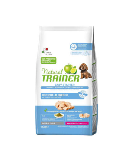 TRAINER Daily Nutrition All Size Baby Starter with Fresh Chicken - hrana za štence u periodu odbijanja i kuje u graviditetu i laktaciji - sa piletinom (1,5kg)