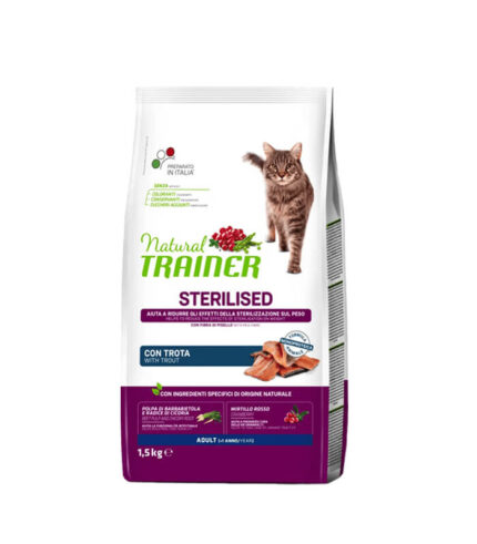 TRAINER Daily Nutrition Sterilised Adult Trout – hrana za sterilisane odrasle mačke – sa pastrmkom (1,5kg)