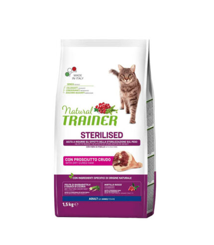 TRAINER Daily Nutrition Sterilised Adult with Dry-Cured Ham - hrana za sterilisane odrasle mačke - sa sušenom šunkom 1,5kg