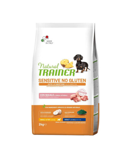 TRAINER Specialty Nutrition Sensitive Monoproteico Animale No Gluten Small & Toy Adult with Pork and Whole Cereals - hrana za odrasle pse malih i toy rasa - sa svinjetinom 2kg