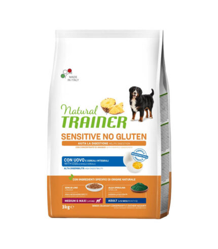 TRAINER Specialty Nutrition Sensitive Monoproteico Medium & Maxi Adult with Egg - hrana za odrasle pse srednjih i velikih rasa - sa jajima (3kg)
