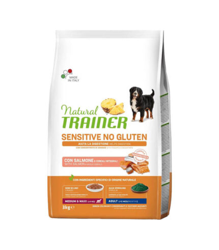 TRAINER Specialty Nutrition Sensitive Monoproteico Medium & Maxi Adult with Salmon - hrana za odrasle pse srednjih i velikih rasa - sa lososom (3kg)
