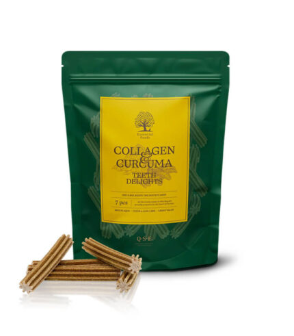 ESSENTIAL FOODS Collagen & Curcuma Teeth Delights - dental poslastice za pse sa kolagenom - 7kom (250g)