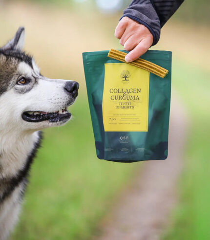 ESSENTIAL FOODS Collagen & Curcuma Teeth Delights - dental poslastice za pse sa kolagenom - 7kom (250g)