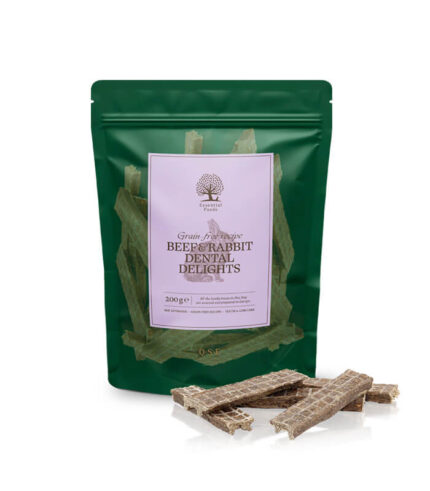 ESSENTIAL FOODS Grain-Free Beef & Rabbit Dental Delights - dental poslastice za pse (200g)