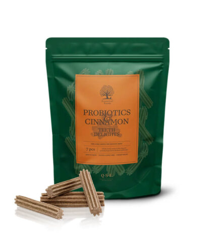 ESSENTIAL FOODS Probiotics & Cinnamon Teeth Delights - dental poslastice za pse sa probioticima - 7kom (250g)