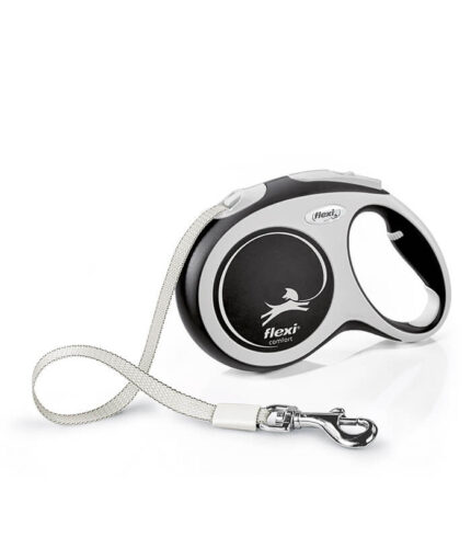 FLEXI Comfort - automatski povodac za pse (crni) L 5m