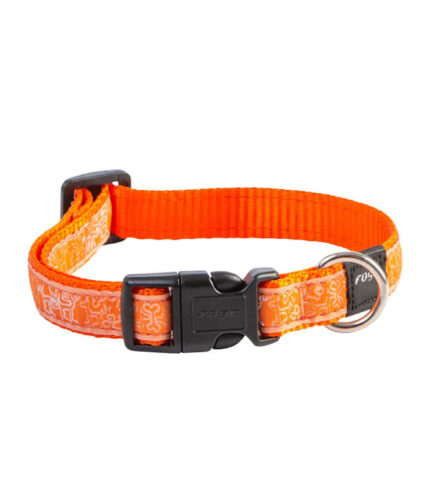 ROGZ Classic Collar Orange Doodle - ogrlica za pse M