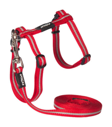 ROGZ Harness & Lead Set 11 mm - am i povodac za mačke (crveni)