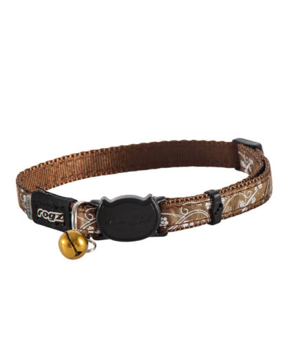 ROGZ SafeLoc Buckle Collar 11 mm - ogrlica za mačke (20–31 cm) bronzana