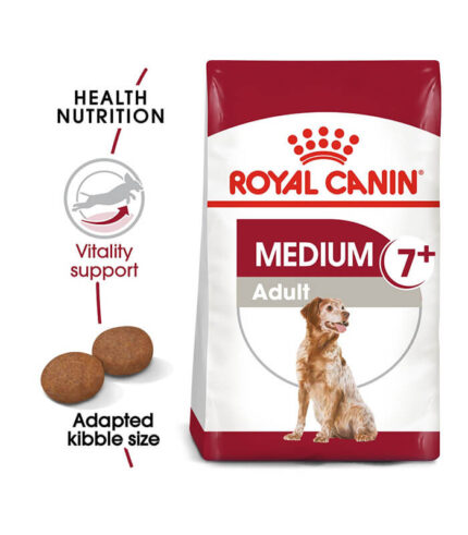 ROYAL CANIN Medium Adult 7+ - hrana za zrele pse srednjih rasa (11-25 kg) preko 7 godina (4kg, 15kg)