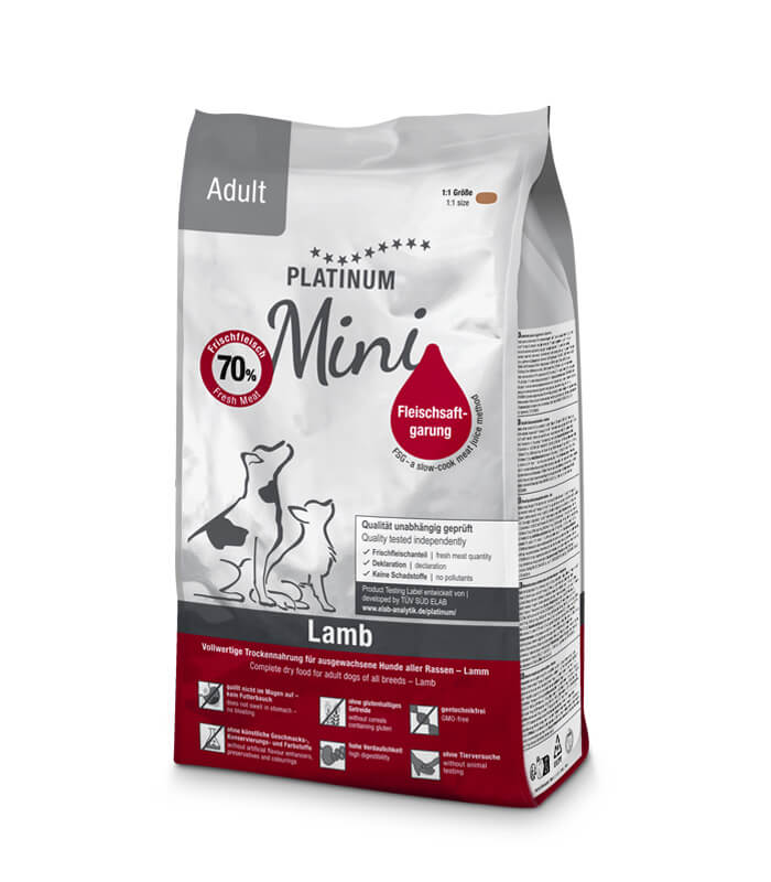 PLATINUM Adult Mini Lamb - suva hrana za male pse sa jagnjetinom (900g) PLATINUM Adult Mini Lamb - suva hrana za male pse sa jagnjetinom (900g)