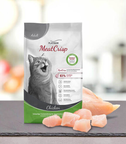 PLATINUM CAT MeatCrisp Adult Chicken - suva hrana za odrasle mačke sa piletinom (400g, 1,5kg, 3kg)