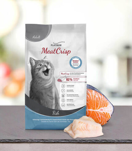 PLATINUM CAT MeatCrisp Adult Fish - suva hrana za odrasle mačke sa ribom (400g, 1,5kg)