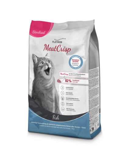 PLATINUM CAT MeatCrisp Sterilised Fish - suva hrana za sterilizovane mačke sa ribom (1,5kg)