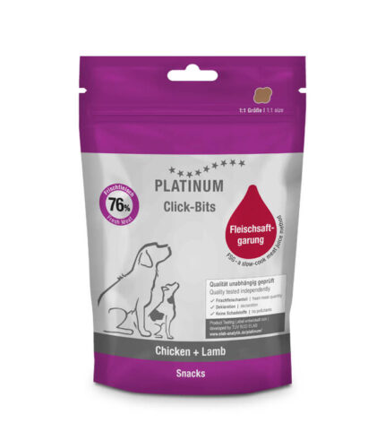 PLATINUM Click-Bits Chicken + Lamb - trening poslastice za pse sa piletinom i jagnjetinom (150g)