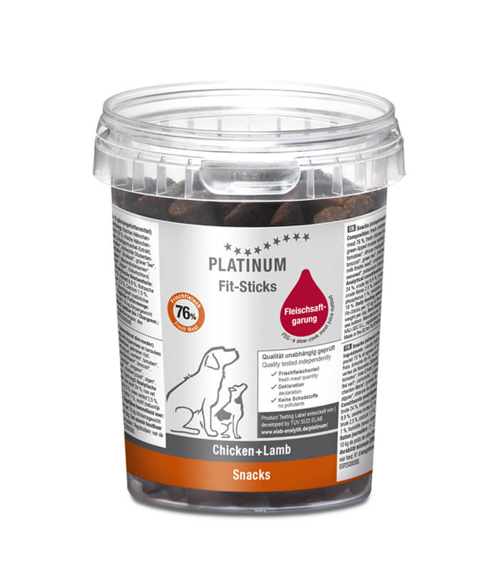 PLATINUM Fit-Sticks Chicken + Lamb - trening poslastice za pse sa piletinom i jagnjetinom (300g) PLATINUM Fit-Sticks Chicken + Lamb - trening poslastice za pse sa piletinom i jagnjetinom (300g)