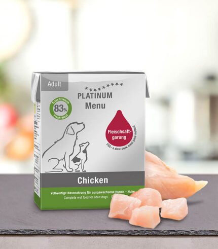 PLATINUM Menu Adult Chicken - vlažna hrana za pse sa piletinom (90g, 185g, 375g)