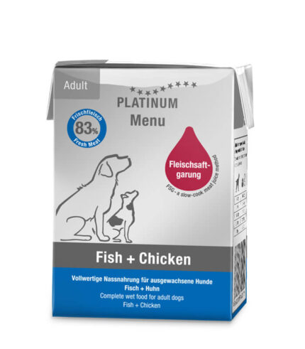 PLATINUM Menu Adult Fish + Chicken - vlažna hrana za pse sa ribom i piletinom (185g)